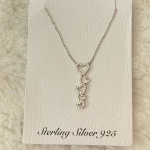 SOLD ON MERCARI Sterling Silver 925 Heart Necklace 25 cm